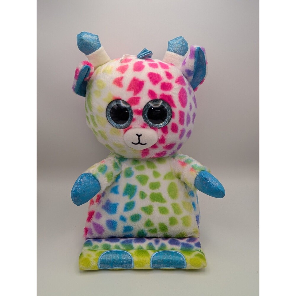 Toy Factory Scent Stations Rainbow Giraffe Plush Tablet Holder Phone Stand